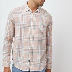 Rails Men’s Wyatt Plaid Button Down Shirt in Ebi Blues Size XL